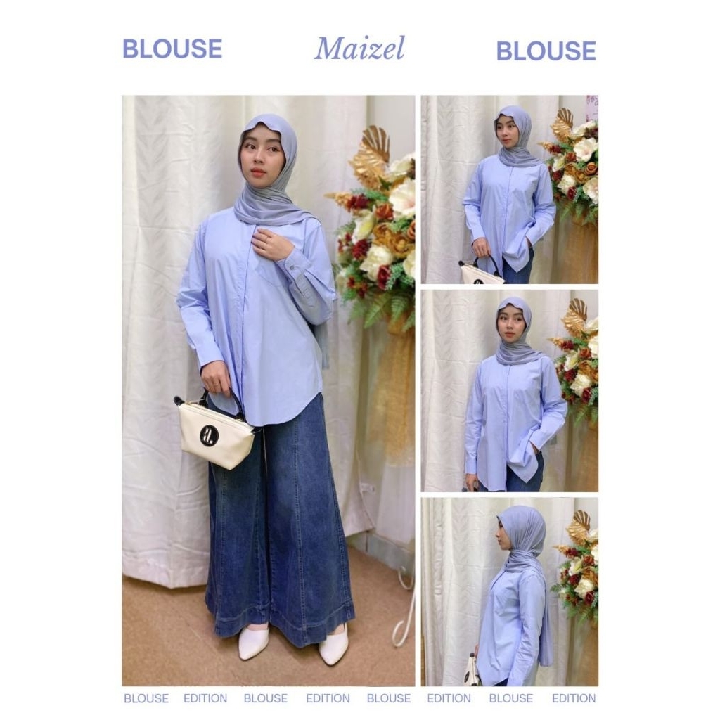 Maizel Blouse by Mey Fashion | blus maizel | blus polos | blus katun | kemeja katun
