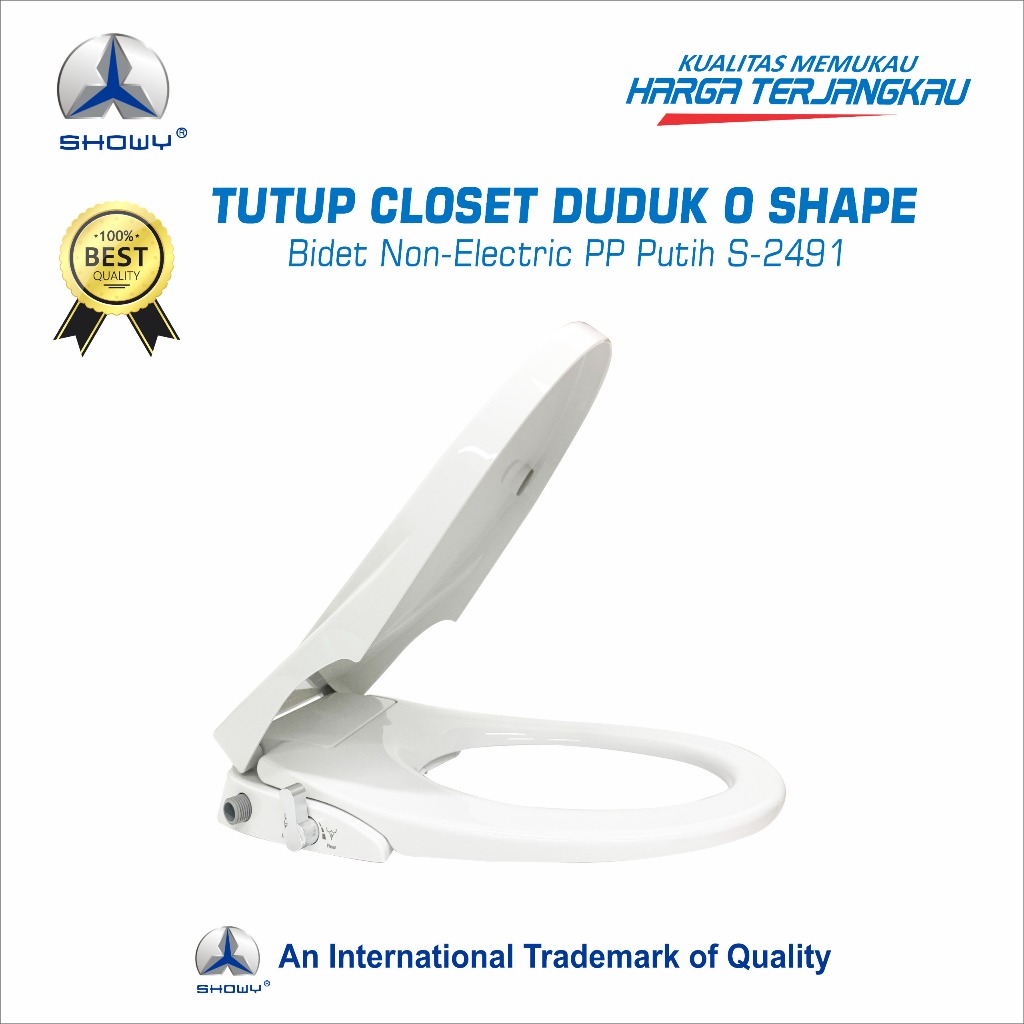 SHOWY Tutup Closet Duduk O Shape Bidet Non-Electric PP Putih S-2491
