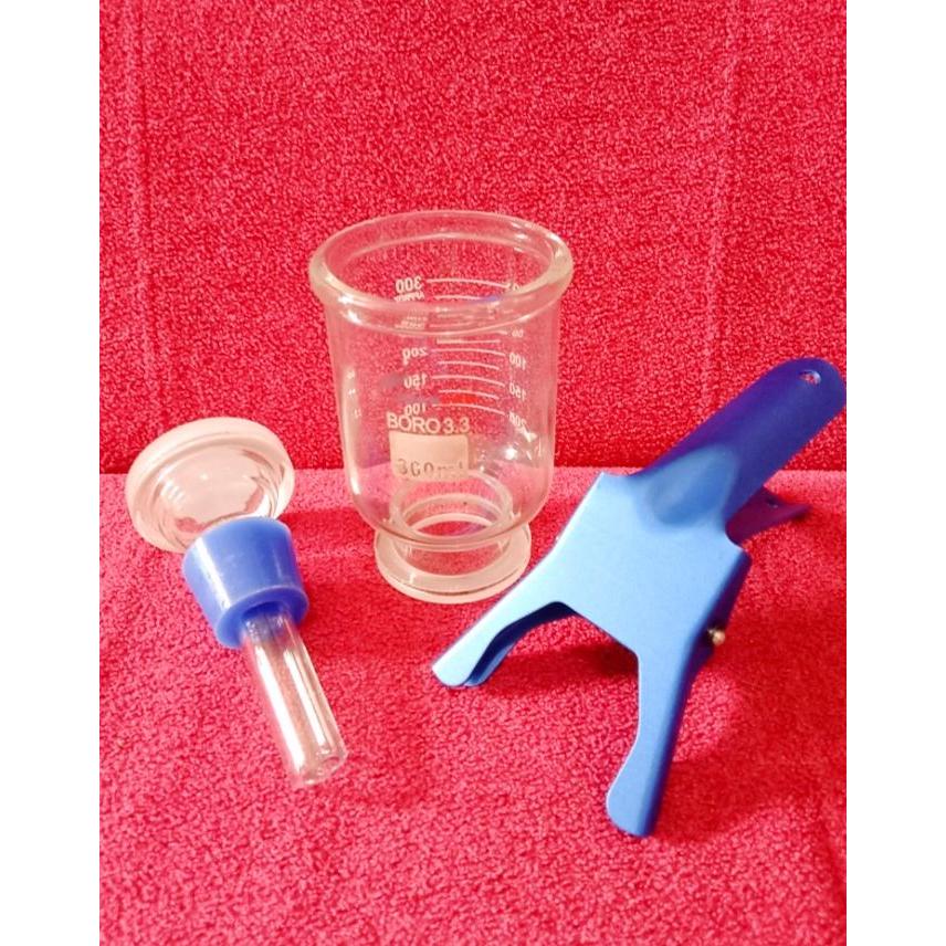 Vacuum Filtration Set 3 IN 1 Glass Funnel Clamp and Filter Head Rubber