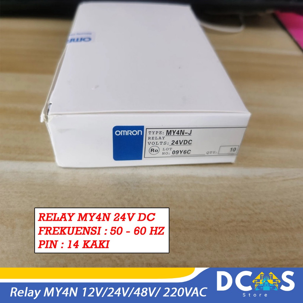 Lumiau_Boomaww Relay My4N 12V /24V Dc / 220V Ac / 48V Dc Relay 4 Out 12Vdc 24Vdc 220Vac 48Vdc