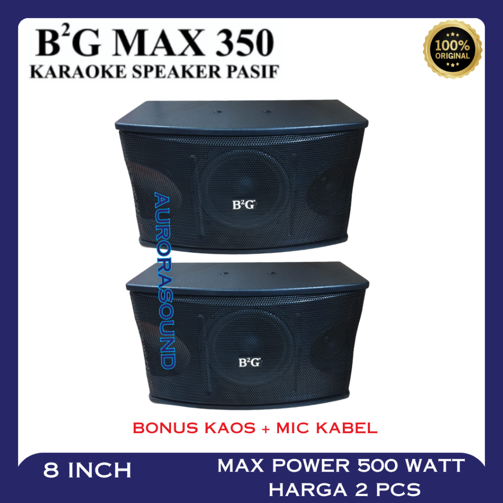 SPEAKER B2G MAX 350 SPEAKER PASIF 8 INCH SEPASANG SPEAKER PASSIVE MAX 350