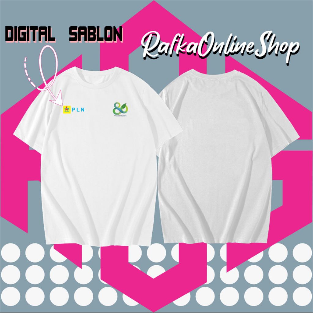 KAOS PLN -BAJU PLN ULTAH KE 80 BUMN HARI LISTRIK NASIONAL PINTAR -KAOS PLN TYPE3