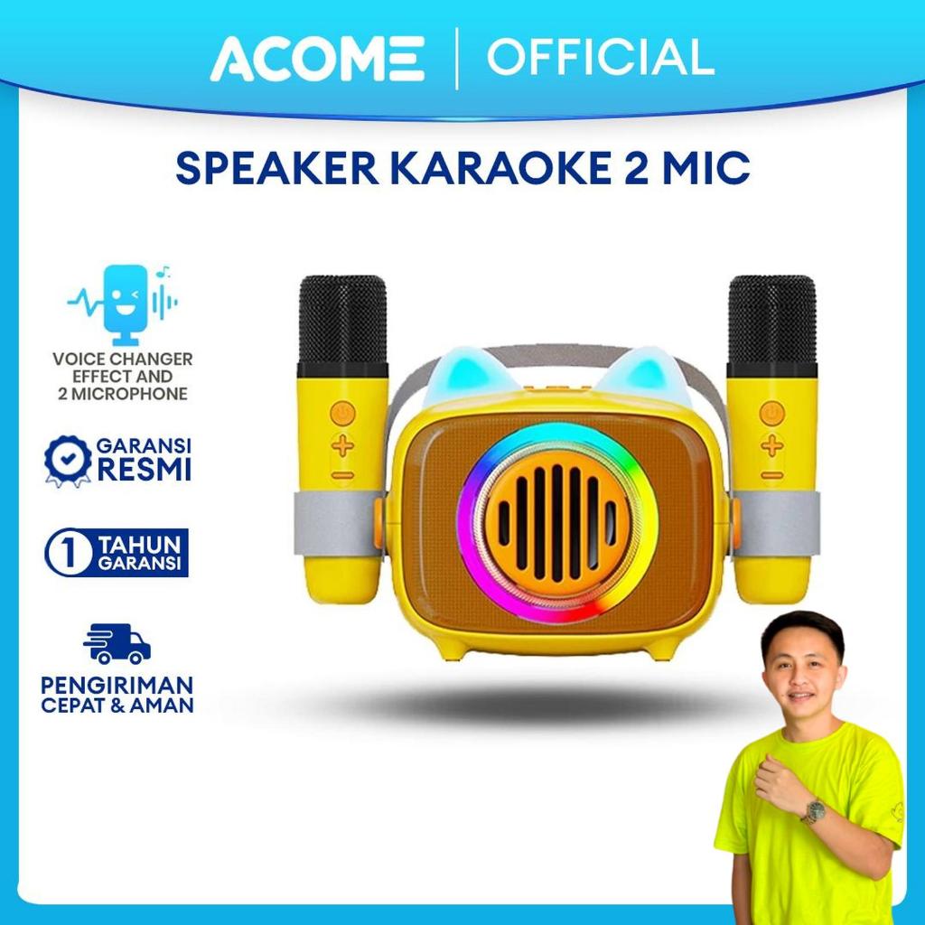 Speaker Karaoke ACOME A18 Bluetooth 5.3 2 Mic RGB