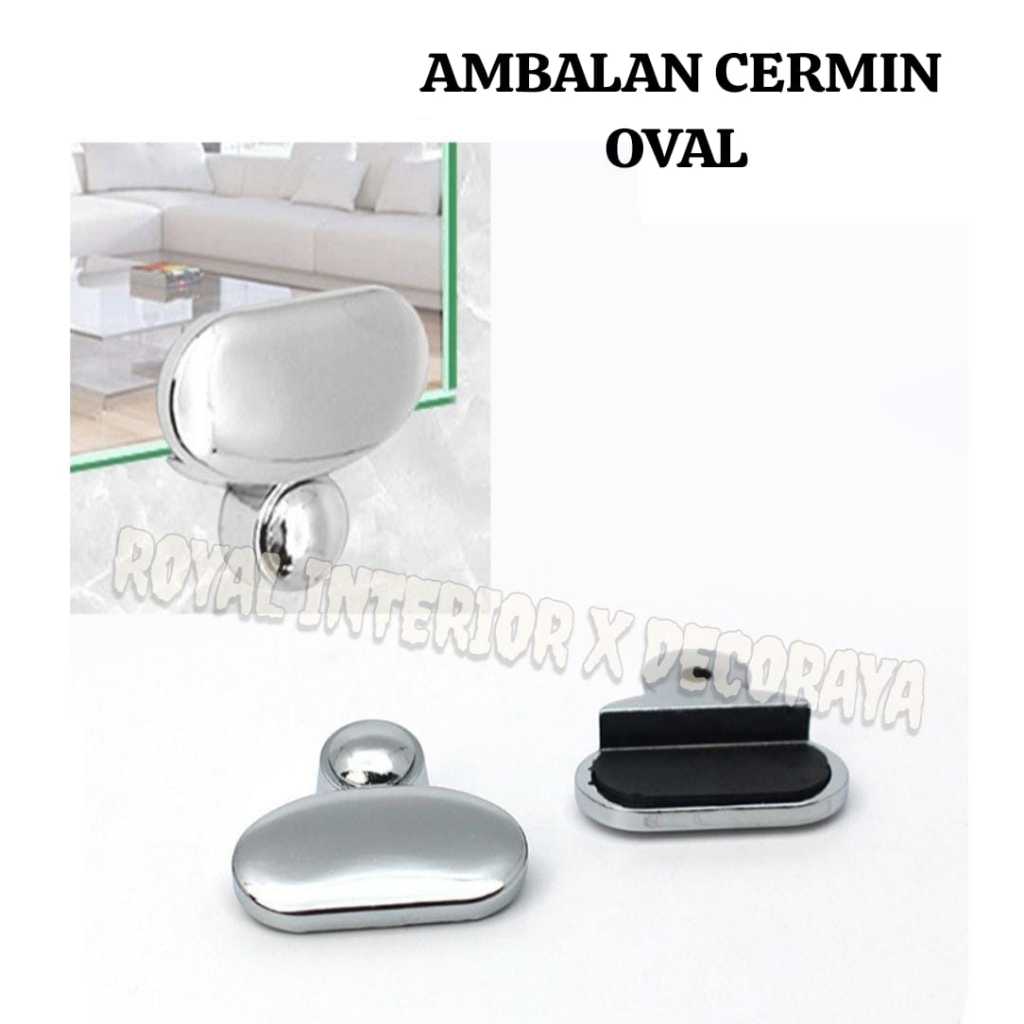 Klip Penjepit Cermin Kamar Mandi/Gantungan Kaca/Klem Jepit Kaca Cermin Dengan Tutup Sekrup