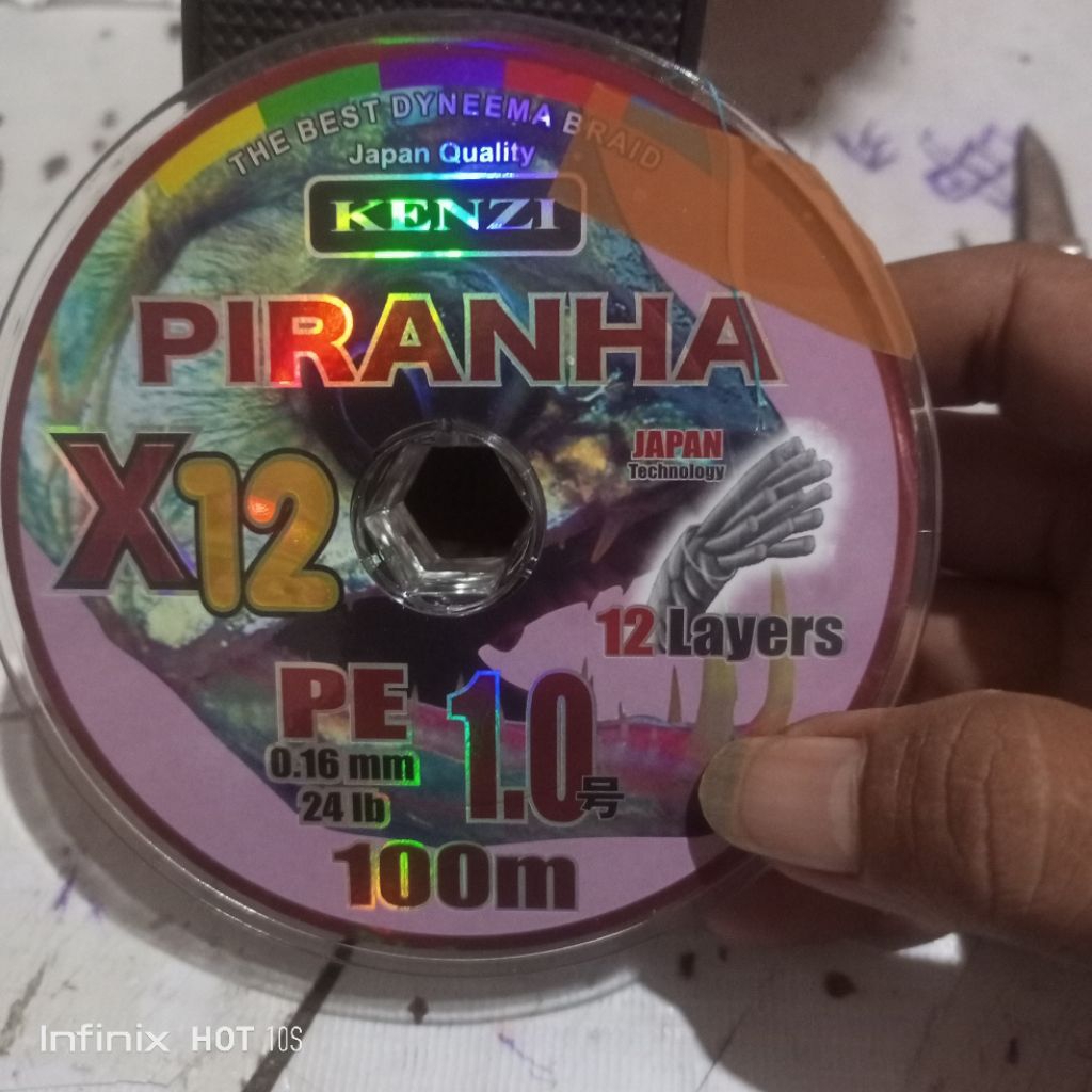 senar pe 1 kenzi piranha x12 200m