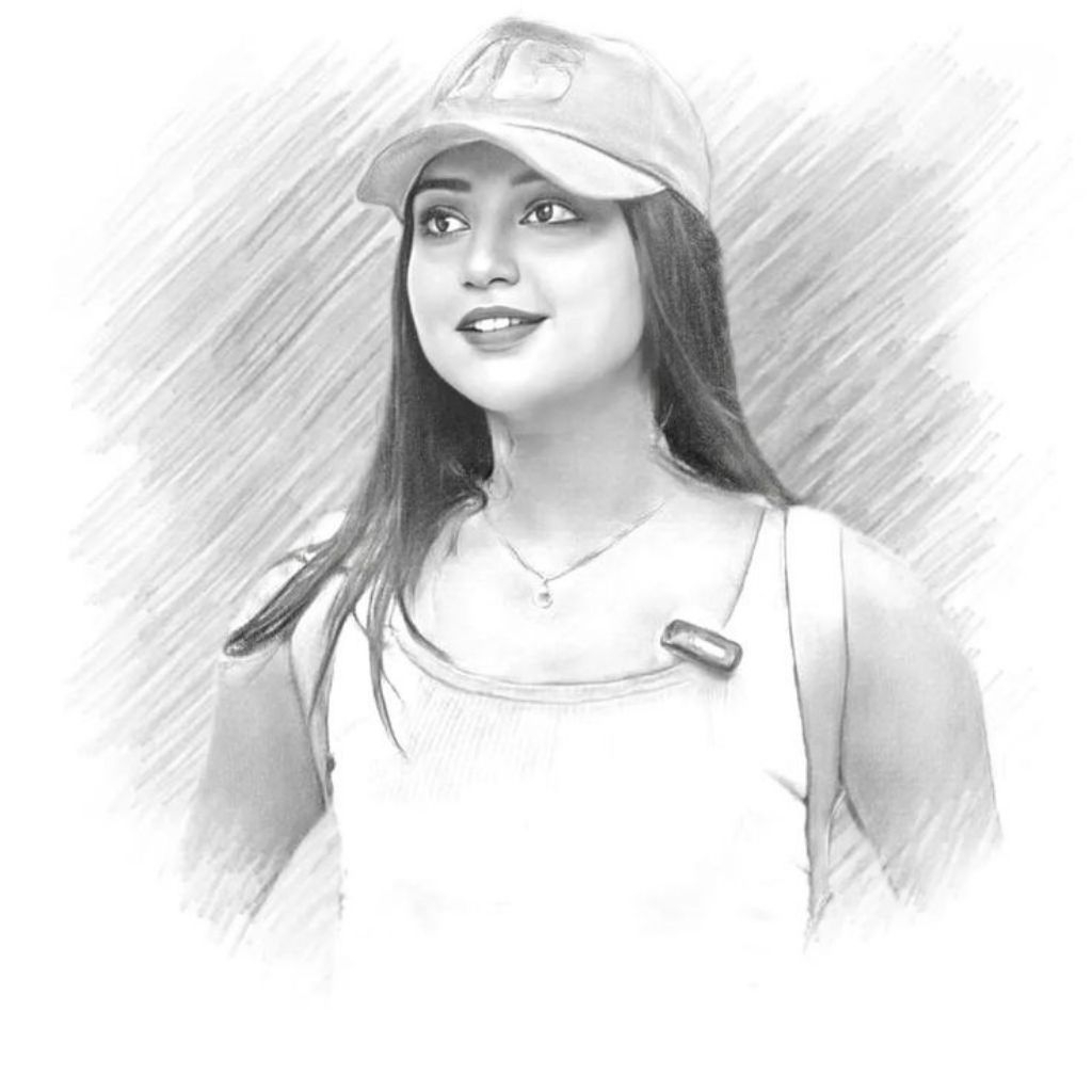 Lukisan sketsa wajah realistis pencil asli,sketsa wajah Poto sendiri