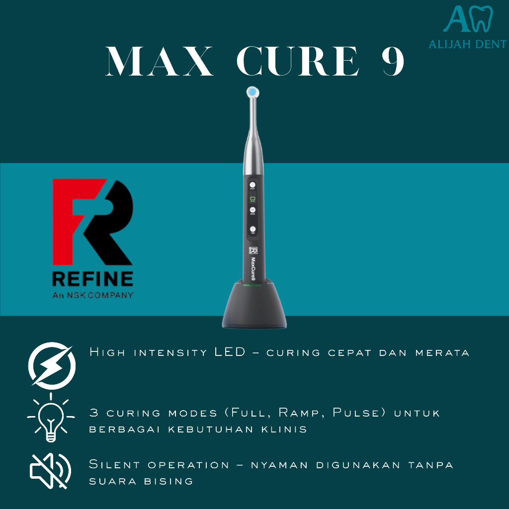 Light Cure 1 detik MaxCure9 Curing light