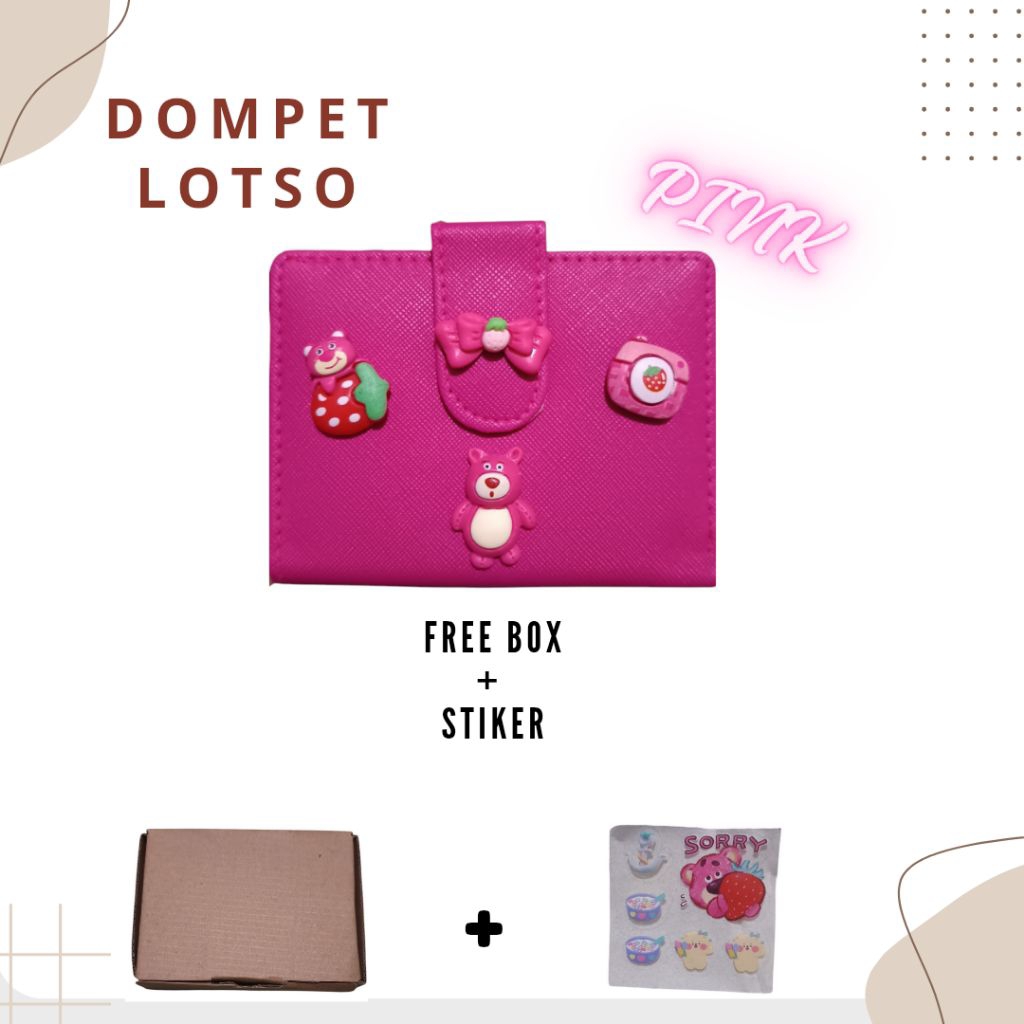 Dompet Lotso | Dompet kartu | Dompet kartu mini | Donpet wanita  | Dompet lotso 3D