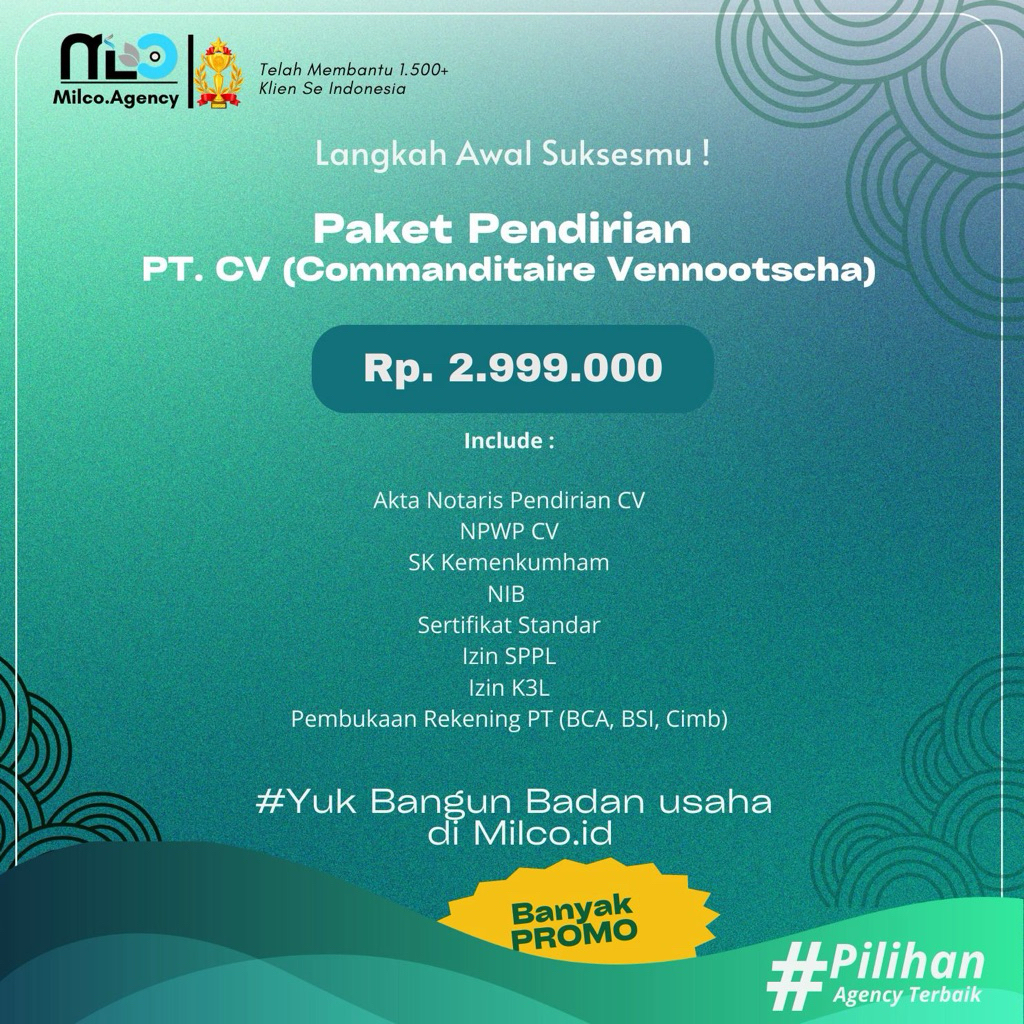 Pembuatan Usaha CV Paket Lengkap