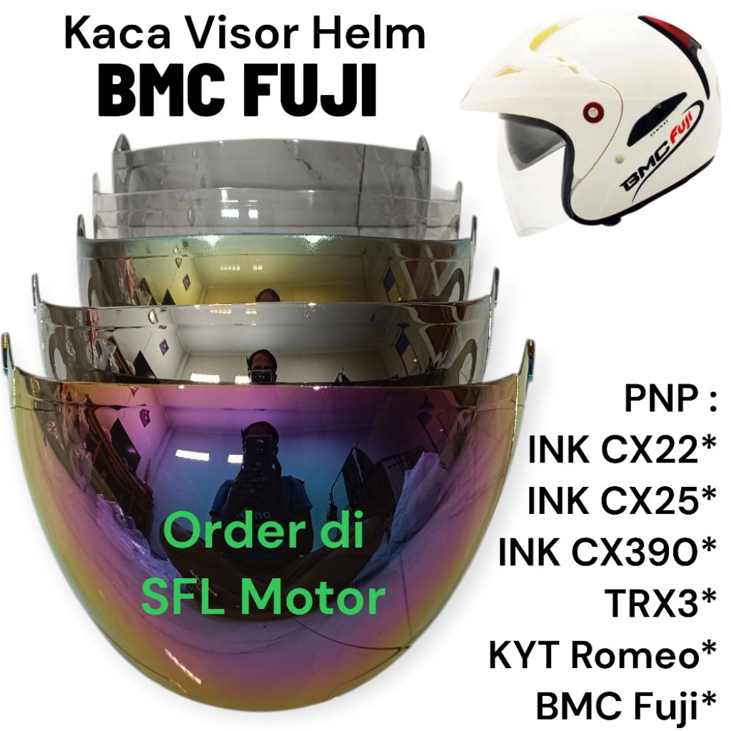 Kaca Visor Helm BMC Fuji Kaca Helm BMC Double Visor Fuji KYT Forza KYT Romeo