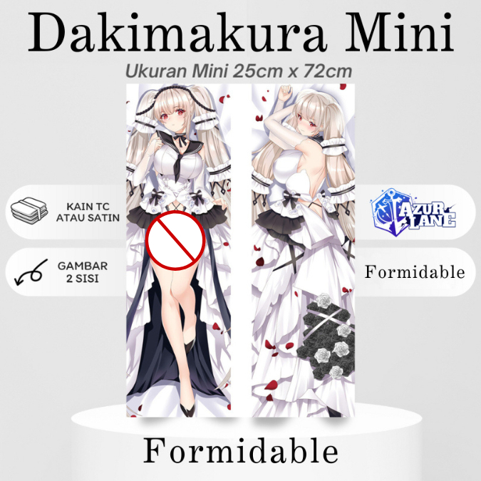 DAKIMAKURA MINI FORMIDABLE AZUR LANE Bantal Anime Waifu Mini FORMIDABLE Azur Lane