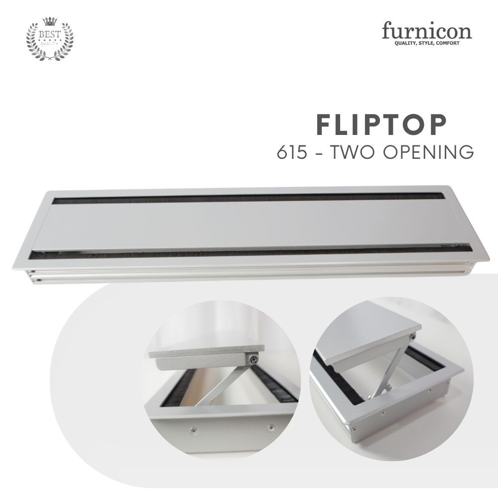 Grommet Meja Kantor / Stop Kontak Tanam Meja / Fliptop Meja Kantor Furnicon / Fliptop Cover Stop Kon