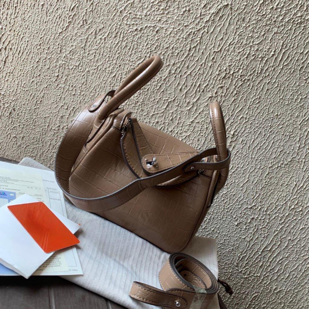 (CUCI GUDANG) (MICROCHIP) (20 CM) LUXYBAG LX2278 TAS SELEMPANG WANITA CROCO LEATHER FREE BOX + DUSTB