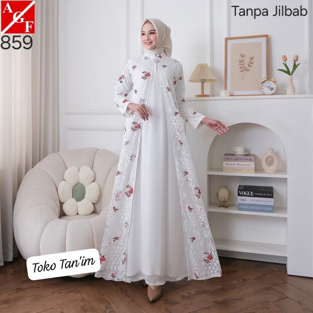 Gamis Putih Agnes Premium