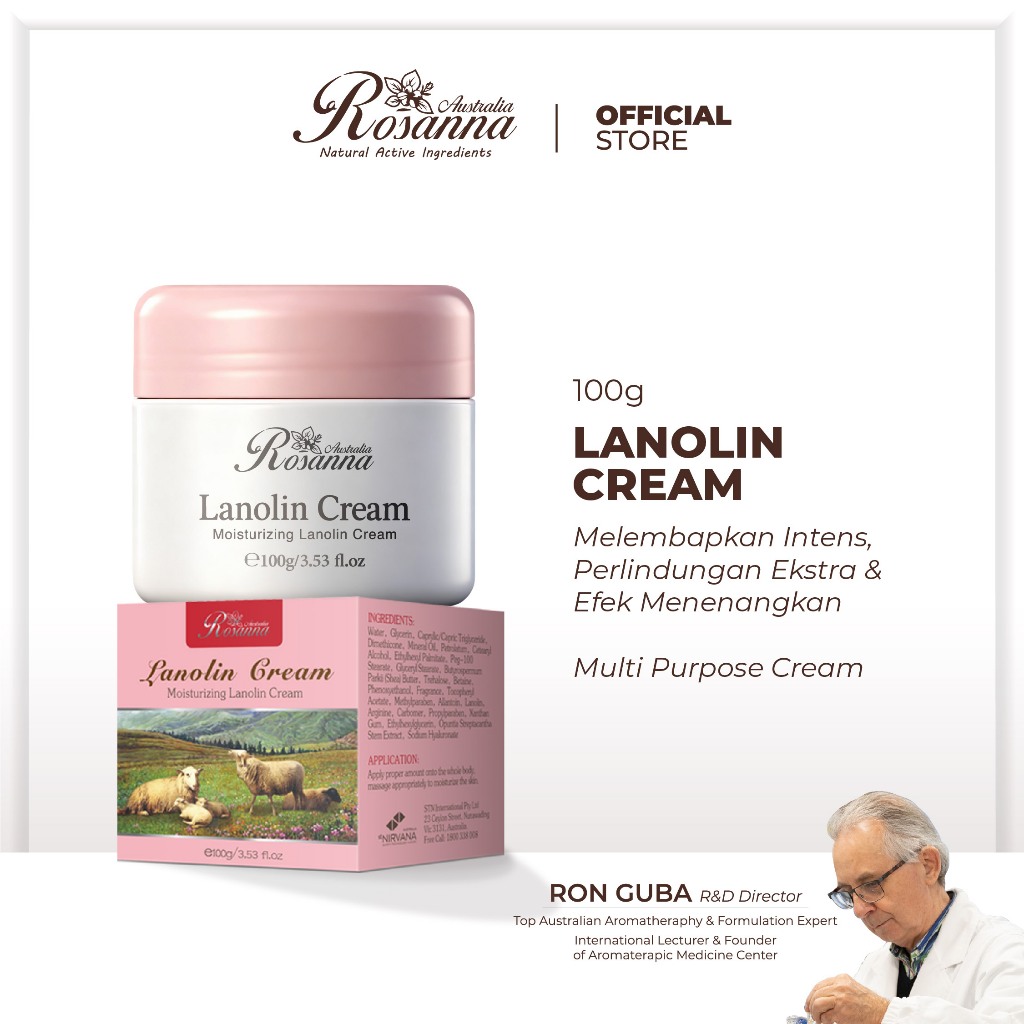 LAROSANNA Australia Lanolin Cream - Melembabkan & Menenangkan Kulit (100 gr)