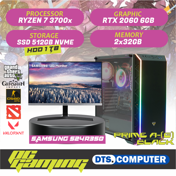PC Editing + Gaming / Ryzen 7 3700X / RTX 2060 / NVME / HDD 1 TB