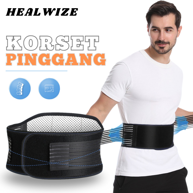 HEALWIZE Alat Terapi Pinggang Sabuk Terapi Korset Terapi Pinggang Syaraf Kejepit Tourmaline Original