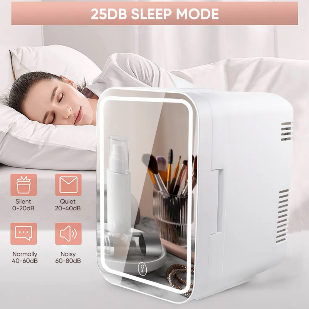 Kulkas mini 12L bisa atur suhu/ mini fridge/kulkas kosmetik/kulkas kecil