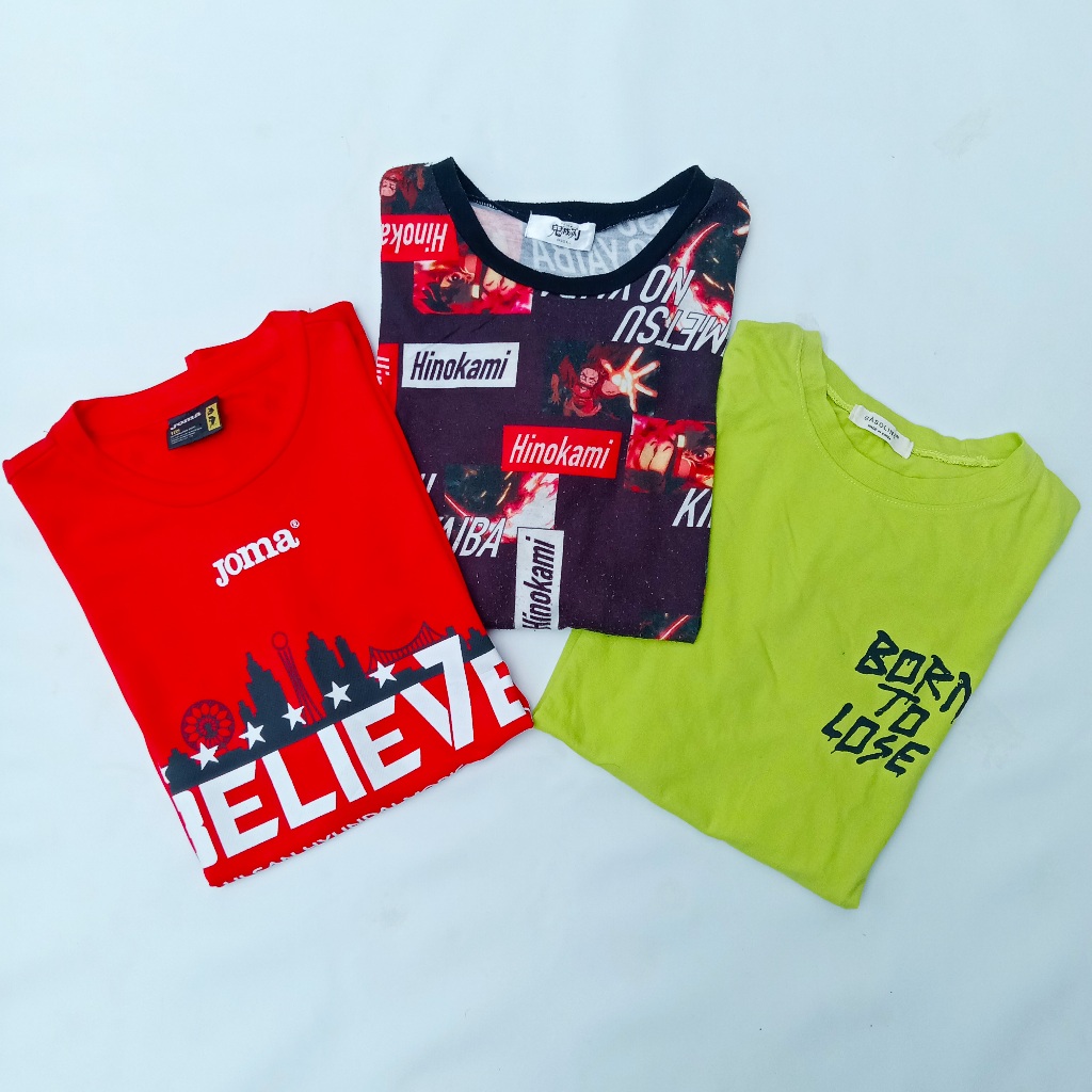 Paket 3in1 Kaos Joma Believe Ulsan Hyundai – Kimetsu No Yaiba Hinokami – Gasoline Born To Lose