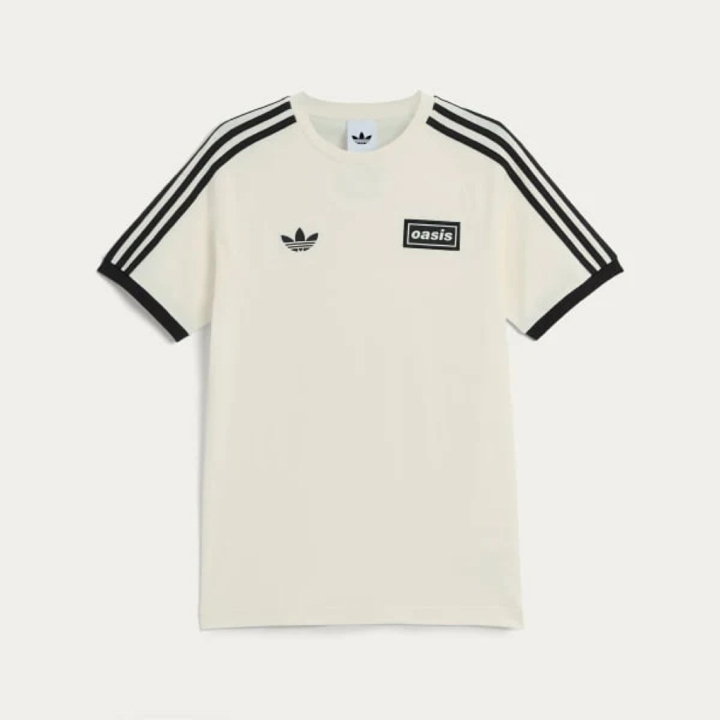 Adidas x Oasis Tour 3-Stripes T-shirt Cream White XL