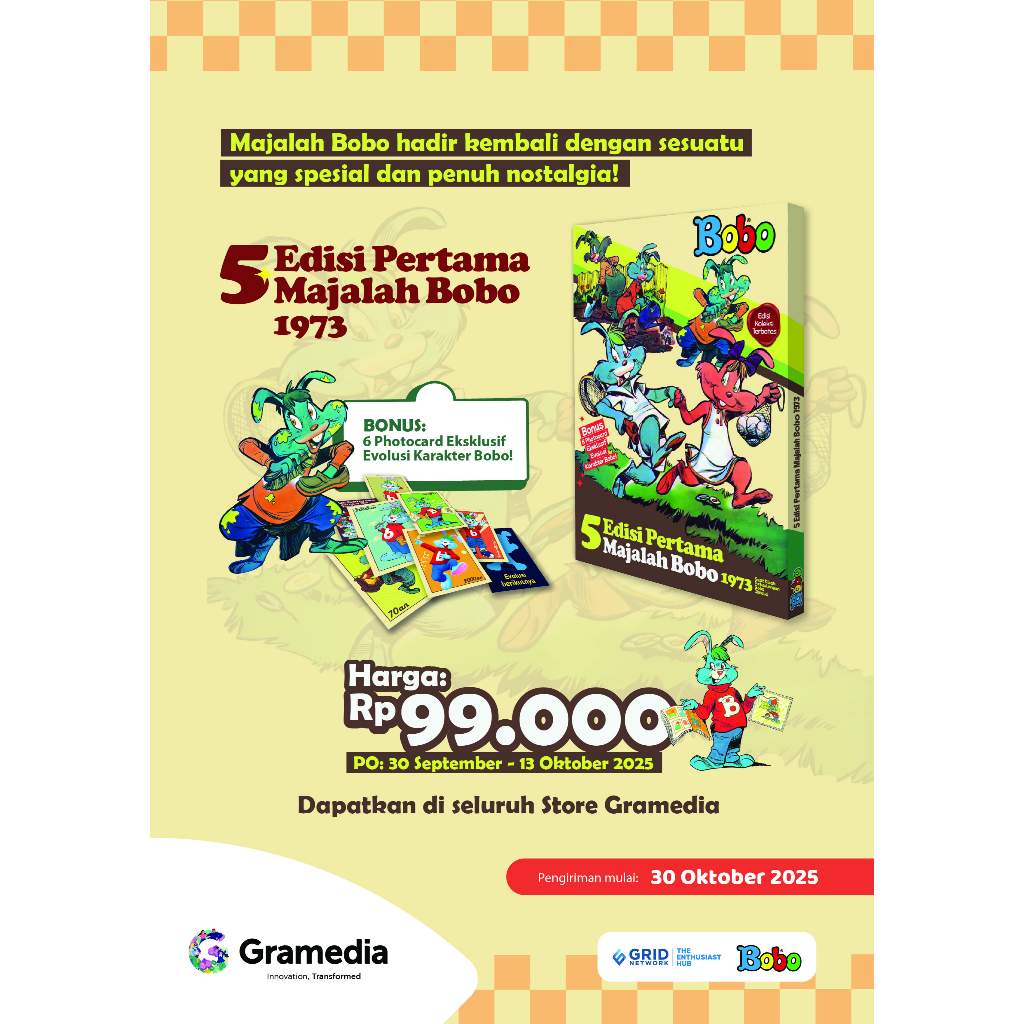 MAJALAH BOBO - 5 EDISI PERTAMA MAJALAH BOBO 1973