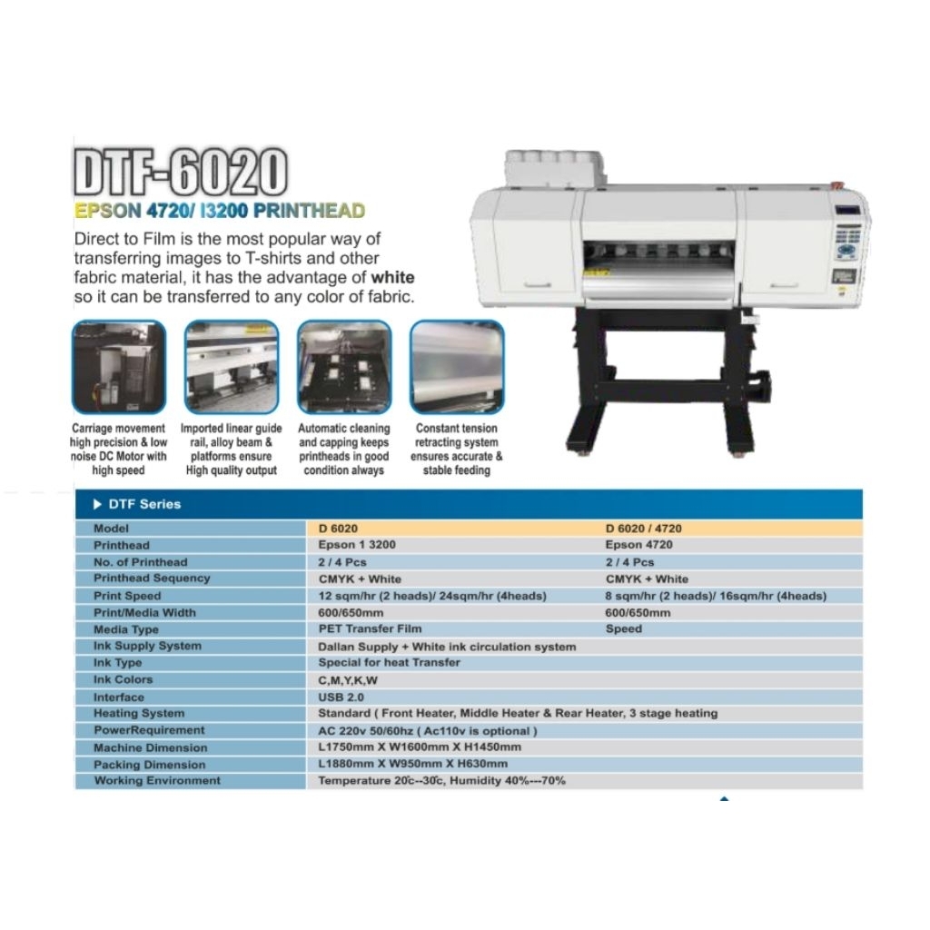 Mesin Printer Omajic DTF 6020 (Double Head i3200)
