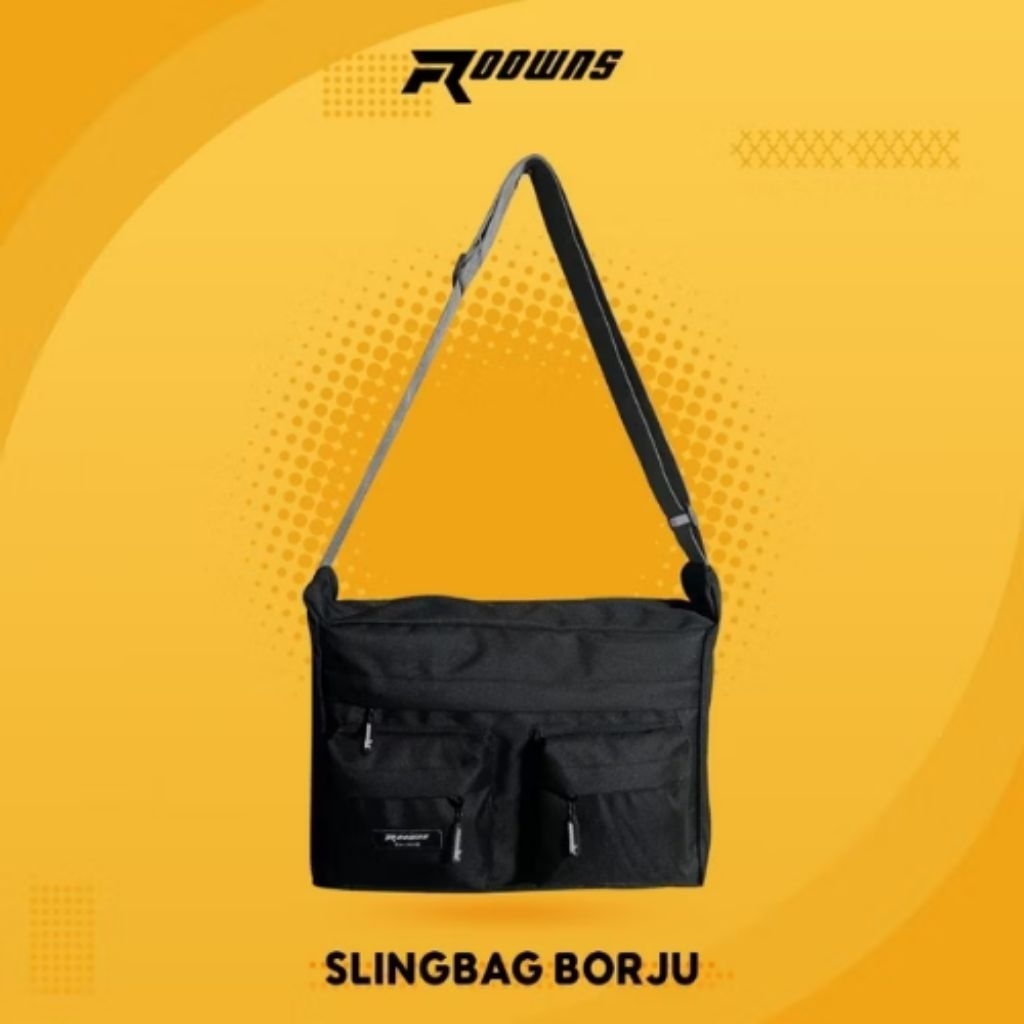 tas selempang hitam condura tas hitam besar borju