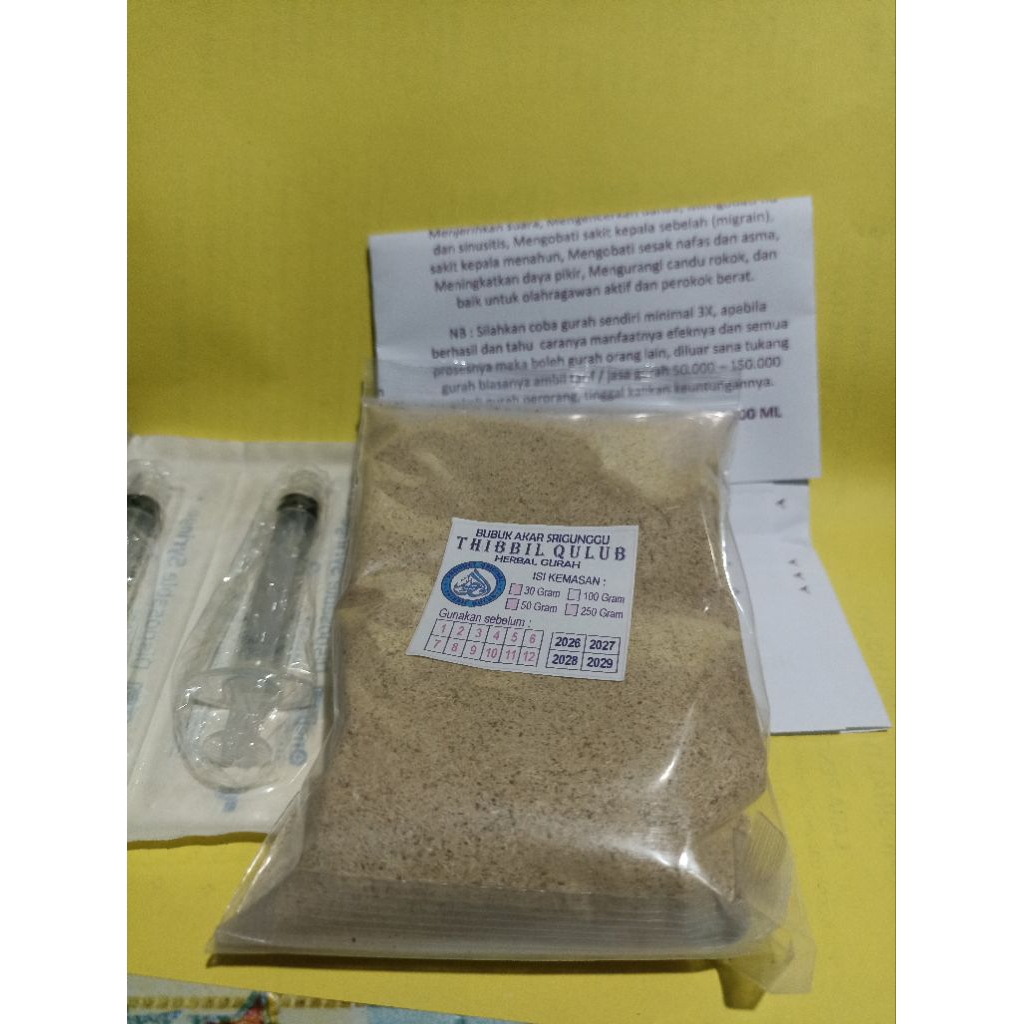 Herbal Gurah / Bubuk Gurah / Bubuk Akar Srigunggu / 100 Gram + Panduan + Pipet