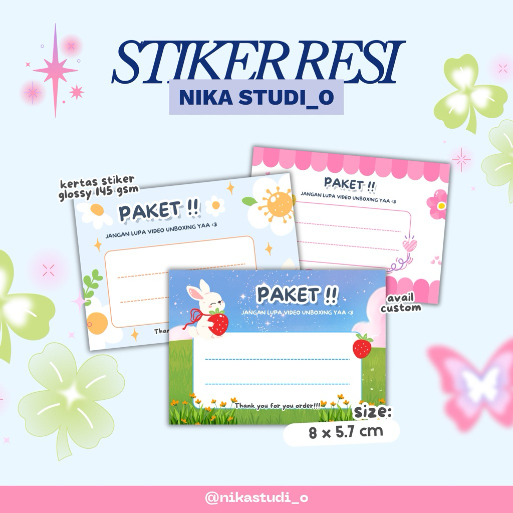 STIKER RESI PENGIRIMAN • STIKER RESI OLSHOP • LABEL PENGIRIMAN • CUSTOM