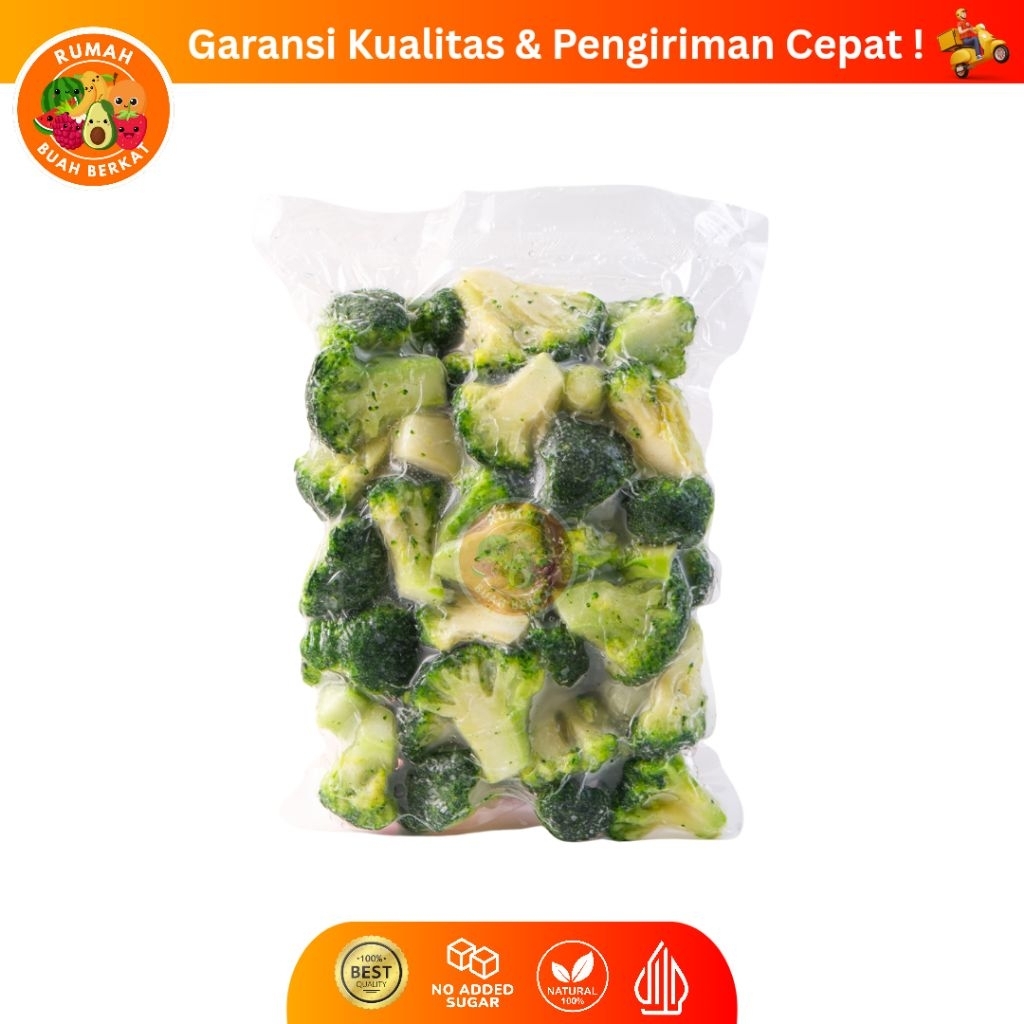 Sayur Brokoli Frozen / Premium Frozen Broccoli / Sayur Brokoli Beku Kemasan 1 kg