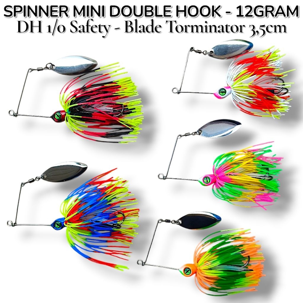 SPINNER MINI DOUBLE HOOK ZAL LURE. spinner gabus. umpan casting gabus. umpan dalam