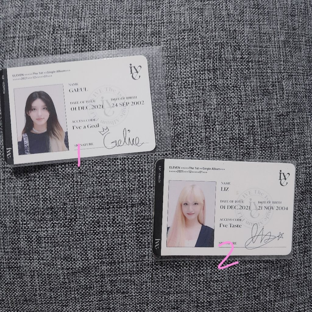 ID CARD IVE ELEVEN OFFICIAL