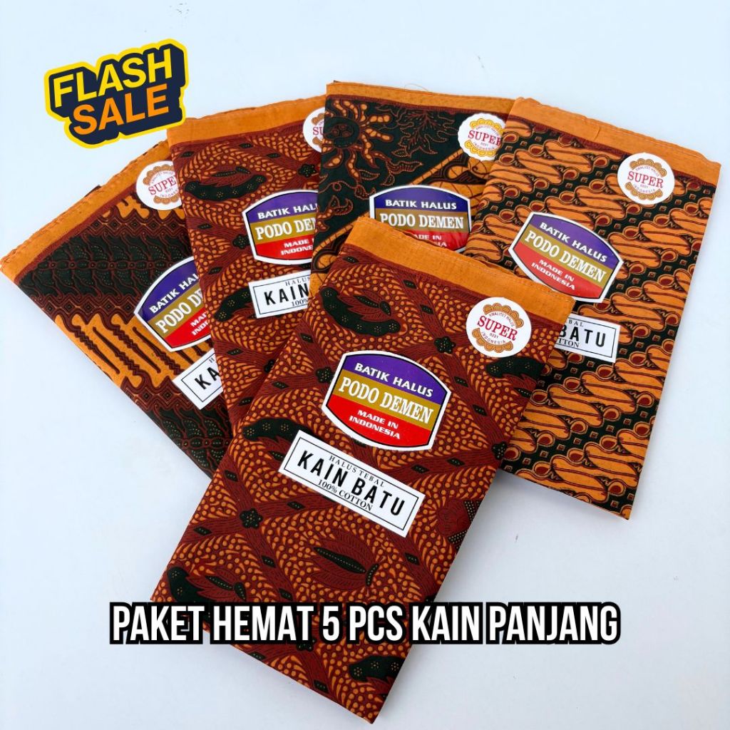 PROMO PAKET HEMAT 5 PCS KAIN JARIK PANJANG | KAIN PERSALINAN | JARIK BATIK PANJANG | CAP CENT ORIGIN