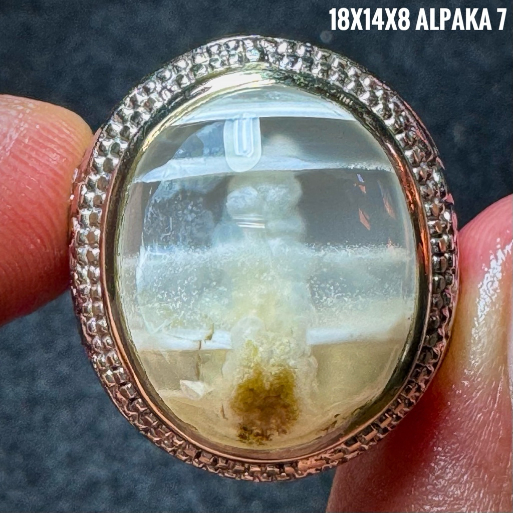 Cincin Batu Akik Natural Tapak jalak (Asli Alam)