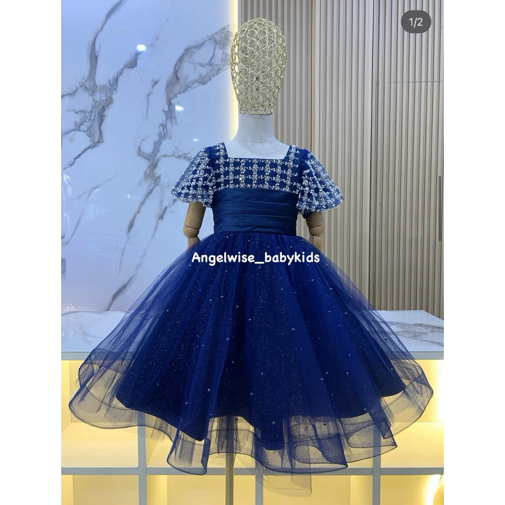 Angelwise Glamoure Kids Long Dress - Press anak premium - Gaun pesta anak - Gaun Dress anak merah - 