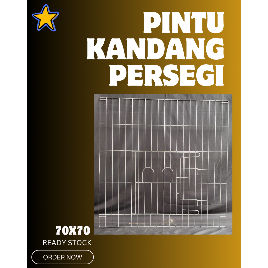PINTU KANDANG AYAM KOTAK/PERSEGI GALVANIS UKURAN 50X50/60X60/70X70