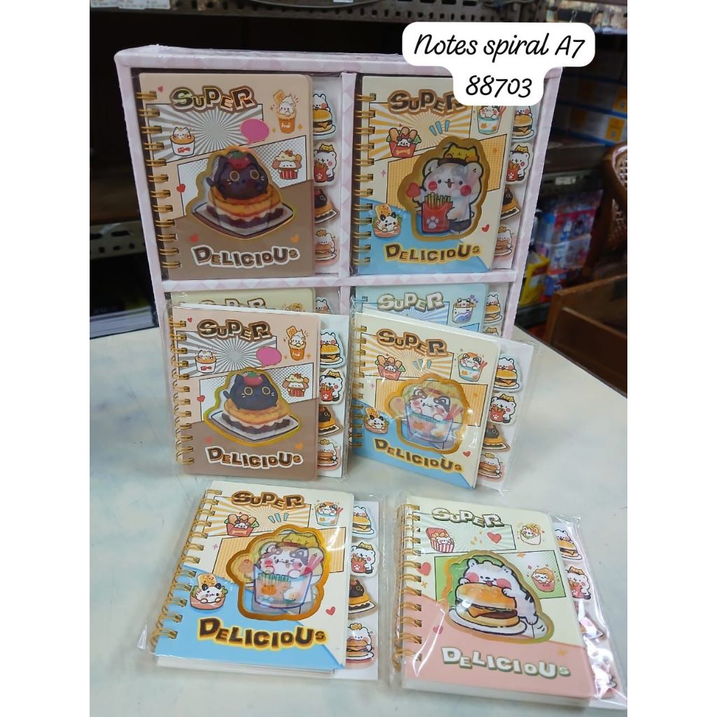 Buku Pocket Notebook Mini Notepad BUKU SAKU Ring DIARY KECIL ANAK - Buku Catatan Lucu