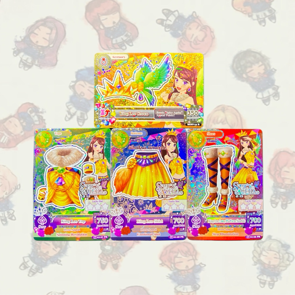 Aikatsu Premium Spicy Ageha King Leo Set Ran Shibuki