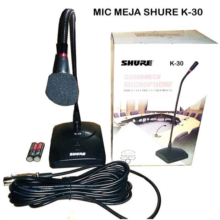 Mic Meja Podium Condenser Microphone K30 Mic Meeting Kabel
