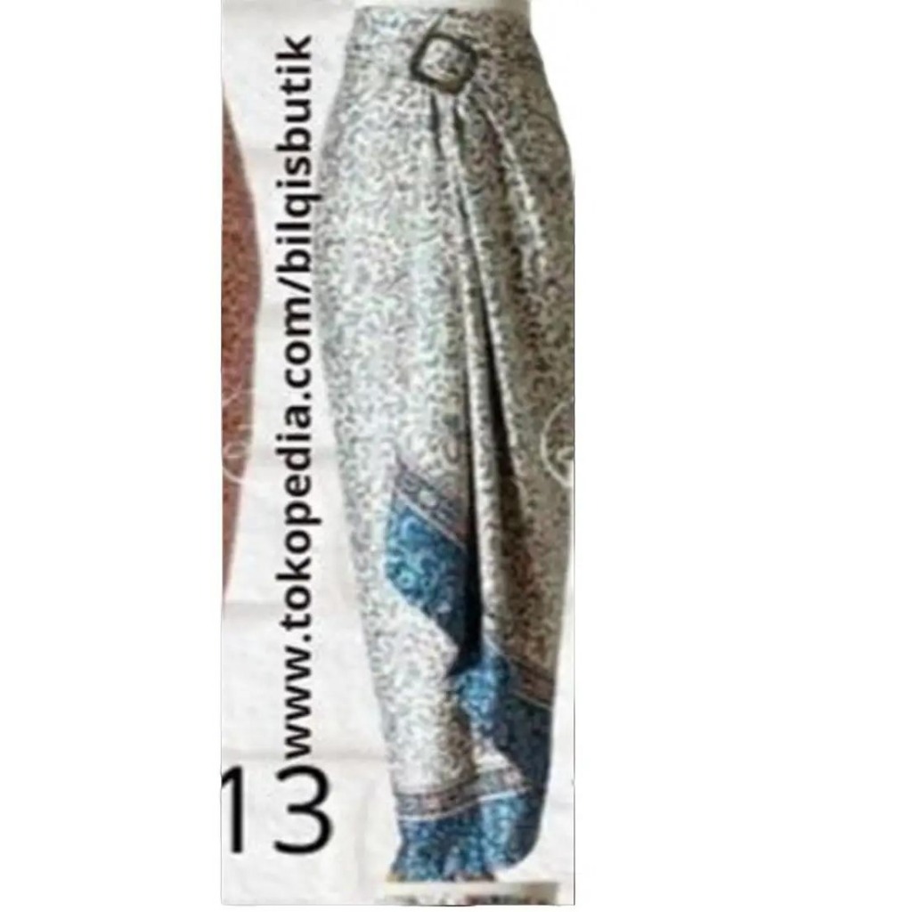 Rok Batik Wanita Bawahan Kebaya Model Kain Lilit Bahan Semi Sutra Silky Motif 013