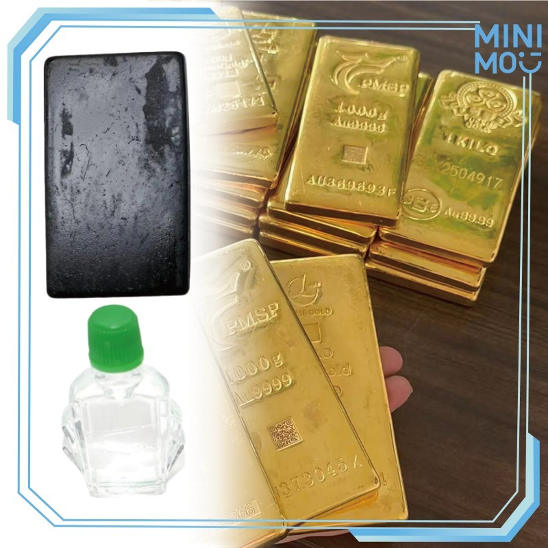 Batu Tes Uji Emas Set Alat Uji Keasaman Batu Sentuh untuk Uji Kadar Emas Perhiasan Gosok Emas Alat C