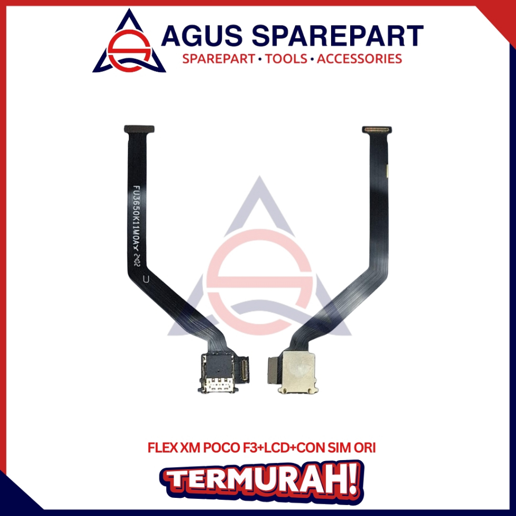 FLEXIBEL XIAOMI POCO F3 + LCD + CONNECTOR SIMCARD ORI