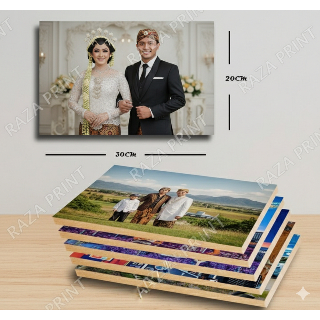 Cetak Foto 10R Custom MDF 4 Pcs - Cetak Foto MDF - Cetak Foto Custom