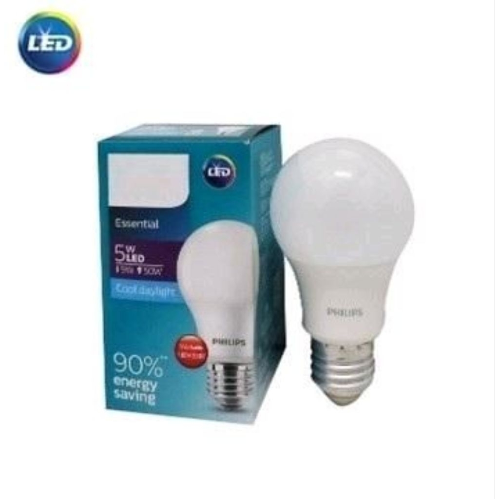 Lampu LED Bulb Essential Philips 5W Lampu LED Philips 5 Watt 6500K Putih