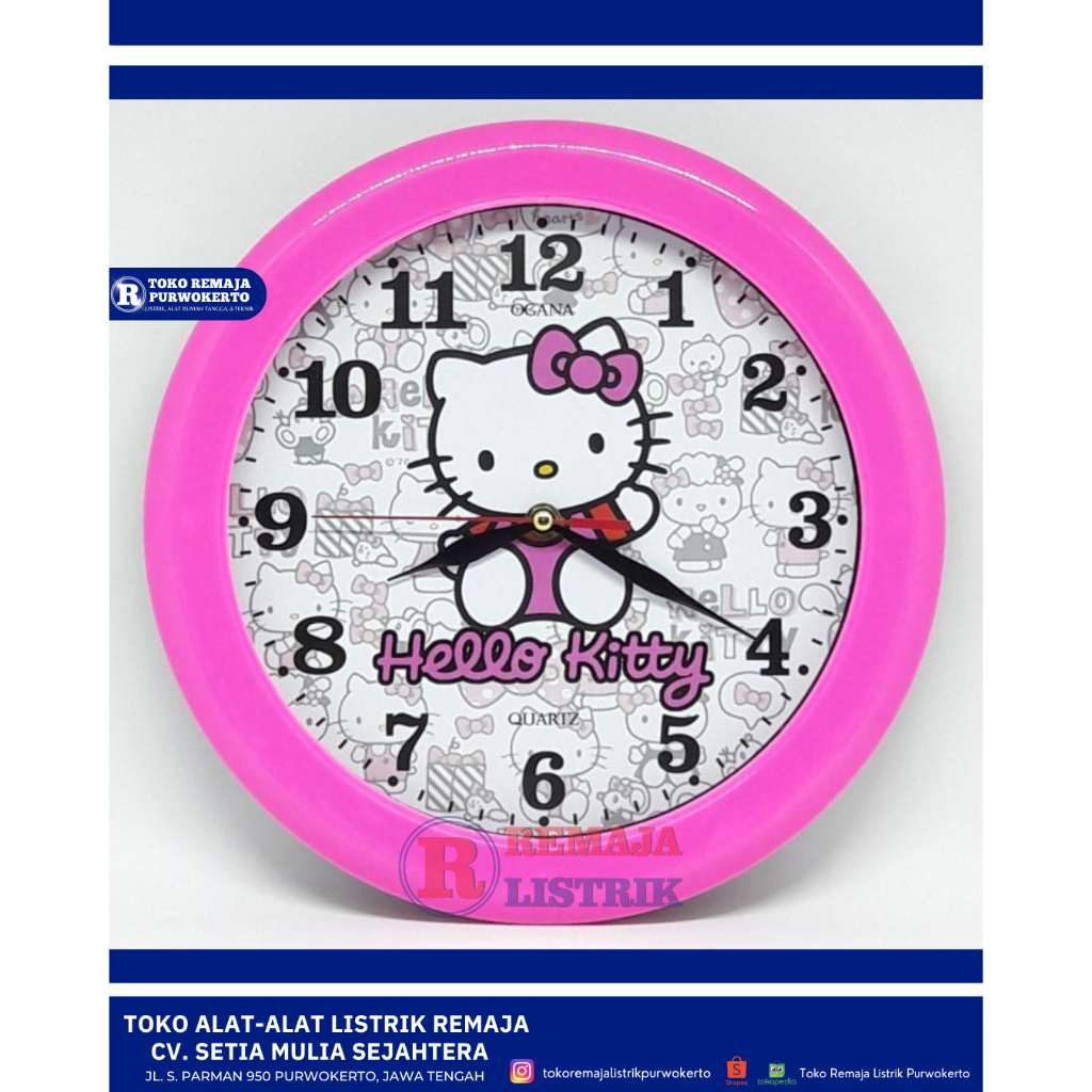 Jam Dinding Karakter Hello Kity Ogana HK-106