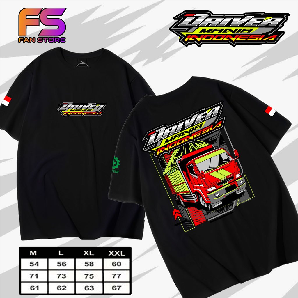 fanstore T-SHIRT DRIVER MANIA HINO 500 INDONESIA / Baju DRIVER TERBARU Kaos HINO 500 combed 24s