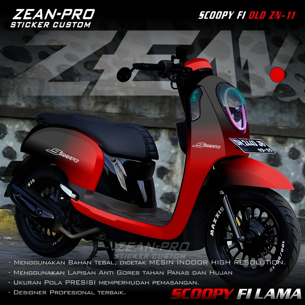 (PROMO COD) TERBARU Decal Sticker Honda Scoopy Fi Lama Full body - Stiker Skotlet Variasi Modifikasi