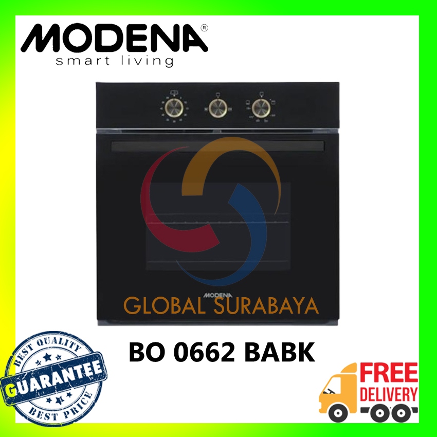 MODENA BO 0662 BABK Oven Gas Tanam 60L Oven Gas Built-In dengan Fitur MultifungSI convection fan BO0