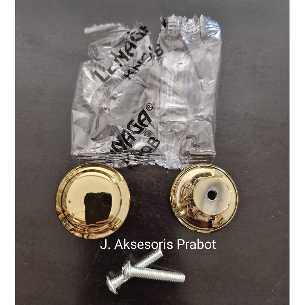HANDLE KNOB LEMARI GOLD LENAGA /TARIKAN BULAT GOLD SIMPLE LENAGA