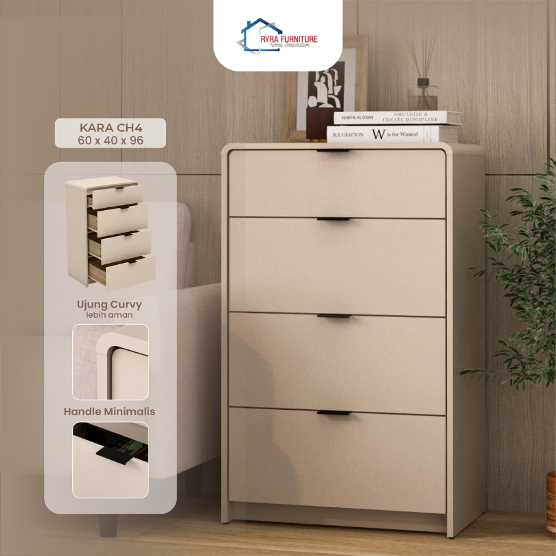 PIRA - KARA CH4 LEMARI LACI 4 SUSUN / DRAWER / CHEST DRAWER